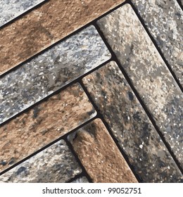 Naturalistic square vector background - stone pavement