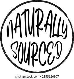 Naturally Sourced Badge Icon Circle