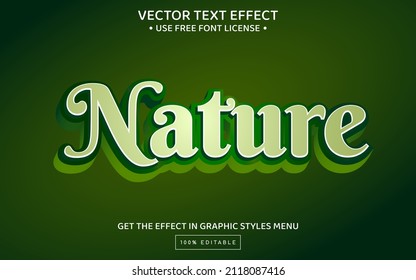 Nature 3D editabel text effect template