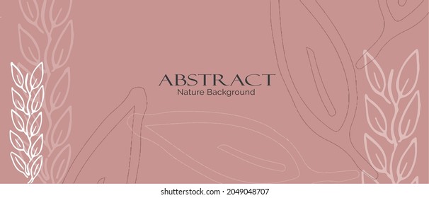 Nature abstract background. Soft trend colors. Digital Illustration for prints, wall art, cover and invitation cards. Editable vector.