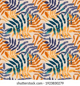 Nature abstract background, vector. Tropical seamless pattern, use for textile, wallpaper, fashion print, backdrop and more