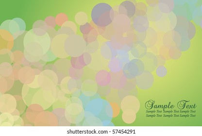 Nature abstract bokeh green spring blurred circle background .