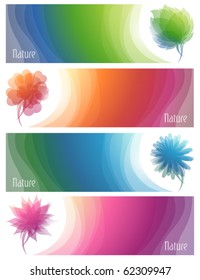 Nature. Abstract colorful banners. Vector illustration.