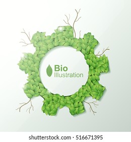 Nature abstract eco concept vector Illustration