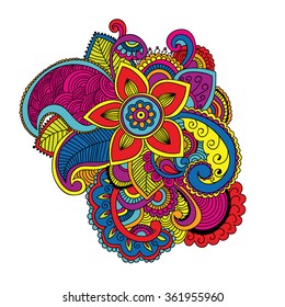Nature abstract elements. Zentangle style