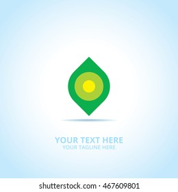 Nature abstract emblem, design concept, logo, logotype element for template.