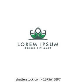 Naturaleza Dibujo vectorial de la plantilla de diseño del logotipo de la flor abstracta