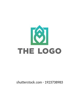 Vector de plantilla de logotipo geométrico abstracto de la naturaleza.