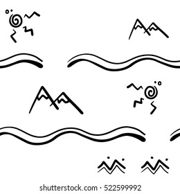 Nature, abstract pattern, black white background