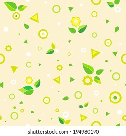 Nature abstract seamless background, eco vector illustration