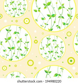 Nature abstract seamless background, eco vector illustration
