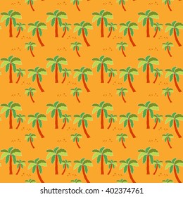 Nature abstract seamless pattern with palms. Exotic tropical summer wallpaper. Floral background. Floral background