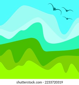 Nature abstract square background for banners design and social media posts.