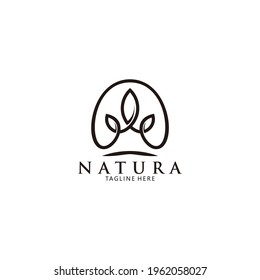 vector de icono de árbol abstracto de naturaleza aislado