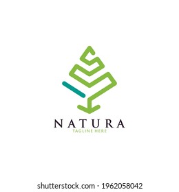 nature abstract tree logo icon vector isolated
