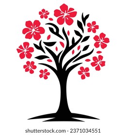 Nature Abstract Tree Vector Illustration Design Template