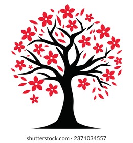 Nature Abstract Tree Vector Illustration Design Template