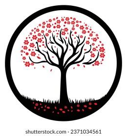 Nature Abstract Tree Vector Illustration Design Template