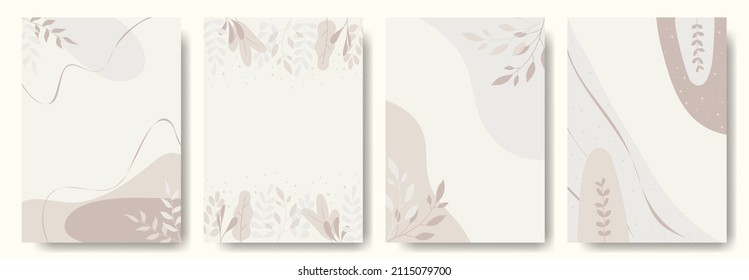 Natur abstrakte Vektorhintergründe.minimaler trendiger Stil. verschiedene Formen eingerichtet Design-Vorlagen gut für Hintergrund-Karte Grußkartenflyer-Einladung und andere. Vektorgrafik
