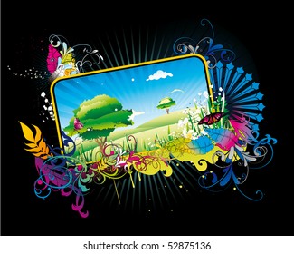 nature abstract vector illustration
