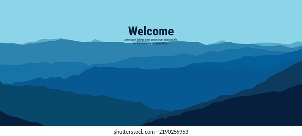 Nature and Adventure Background web design, Poster, Banner, Environment landscape design banner,