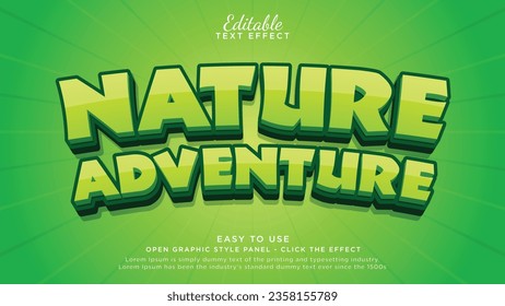 Nature adventure editable text effect