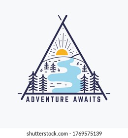 nature and adventure hipster logo