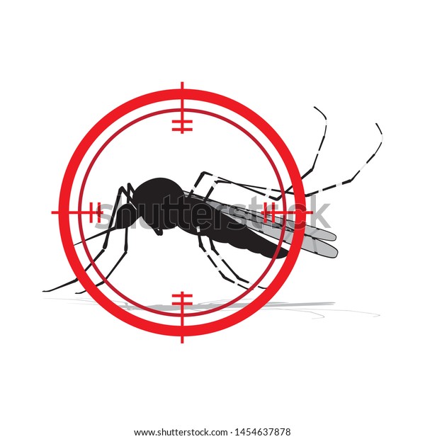 Nature Aedes Aegypti Mosquitoes Stilt Prohibited Stock Vector Royalty Free