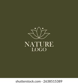 Nature aesthetic cosmetics logo template business, natural branding design vector, beauty boutique logo design illustration