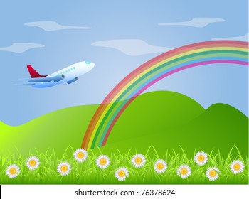 Nature with airplane