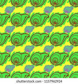 Nature amazing magian animal background lovely shell multicolored sea seamless summer.