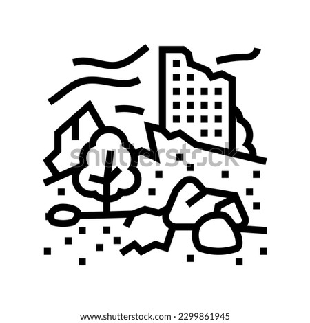 nature apocalypse line icon vector. nature apocalypse sign. isolated contour symbol black illustration
