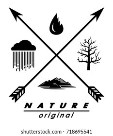 nature with arrow logo t-shirt