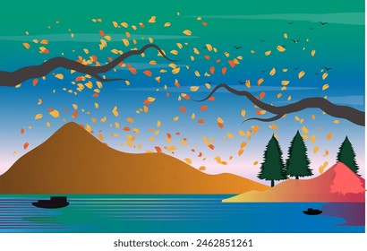 nature arts background new concepts | nature background and blue water with blue sky | tree background