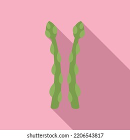 Nature asparagus icon flat vector. Vegetable plant. Organic salad