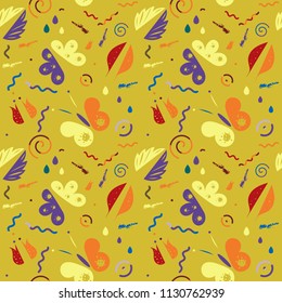 Nature autumn, floral seamless pattern. Modern flower texture. Festival posters, web, magazine covers, booklets.Pattern textile,book covers,manufacturing, wallpapers,print, gift wrap, flooring. Vector