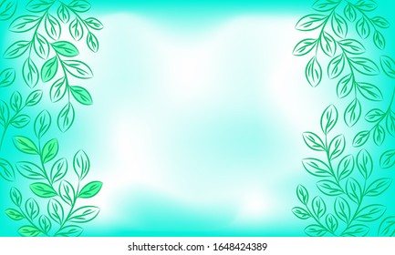 Fondo natural, cielo abstracto y follaje verde, espacio para texto o diseño, concepto ambiental.