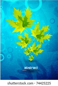 Nature background. Abstract vector leaves