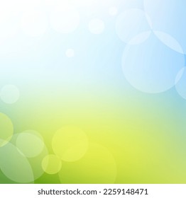 Nature Background With Bokeh And Blur With Gradient Mesh, Vector Illustration