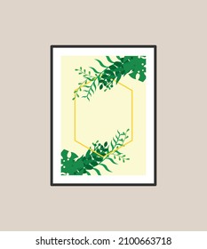 Nature Background. Botanical wall art. Vector illustration. Organic shape design and symbol.