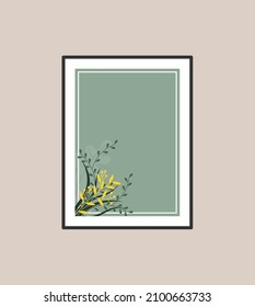 Nature Background. Botanical wall art. Vector illustration. Organic shape design and symbol.