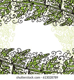 Nature background of branches. Vector illustration.