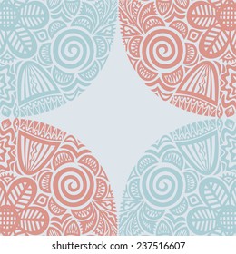 Nature background with floral pattern design element vector illustration