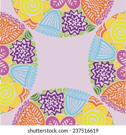 Nature background with floral pattern design element vector illustration