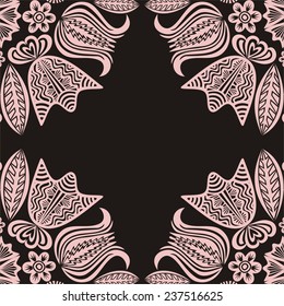 Nature background with floral pattern design element vector illustration