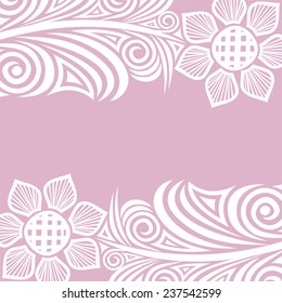 Nature background with floral pattern design element vector illustration