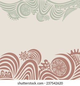 Nature background with floral pattern design element vector illustration