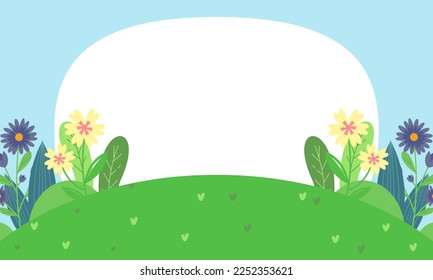 Nature Background with Flowers in Copy Space
