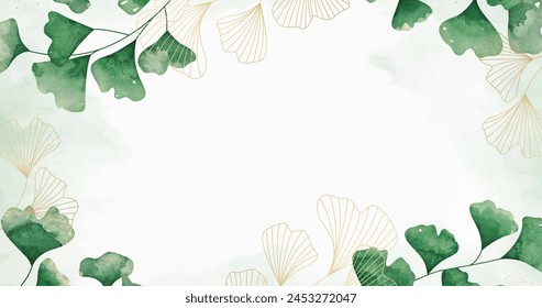 Fondo de la naturaleza con diseño de Vector de lámina dorada en eps 10