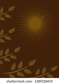nature background with gradient color and sunlight vector illustration, banner, print, fabric, monitor, screen